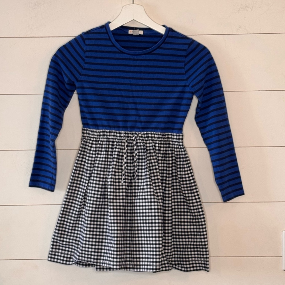 Crewcuts Mixed Media Long Sleeve Dress Size 8